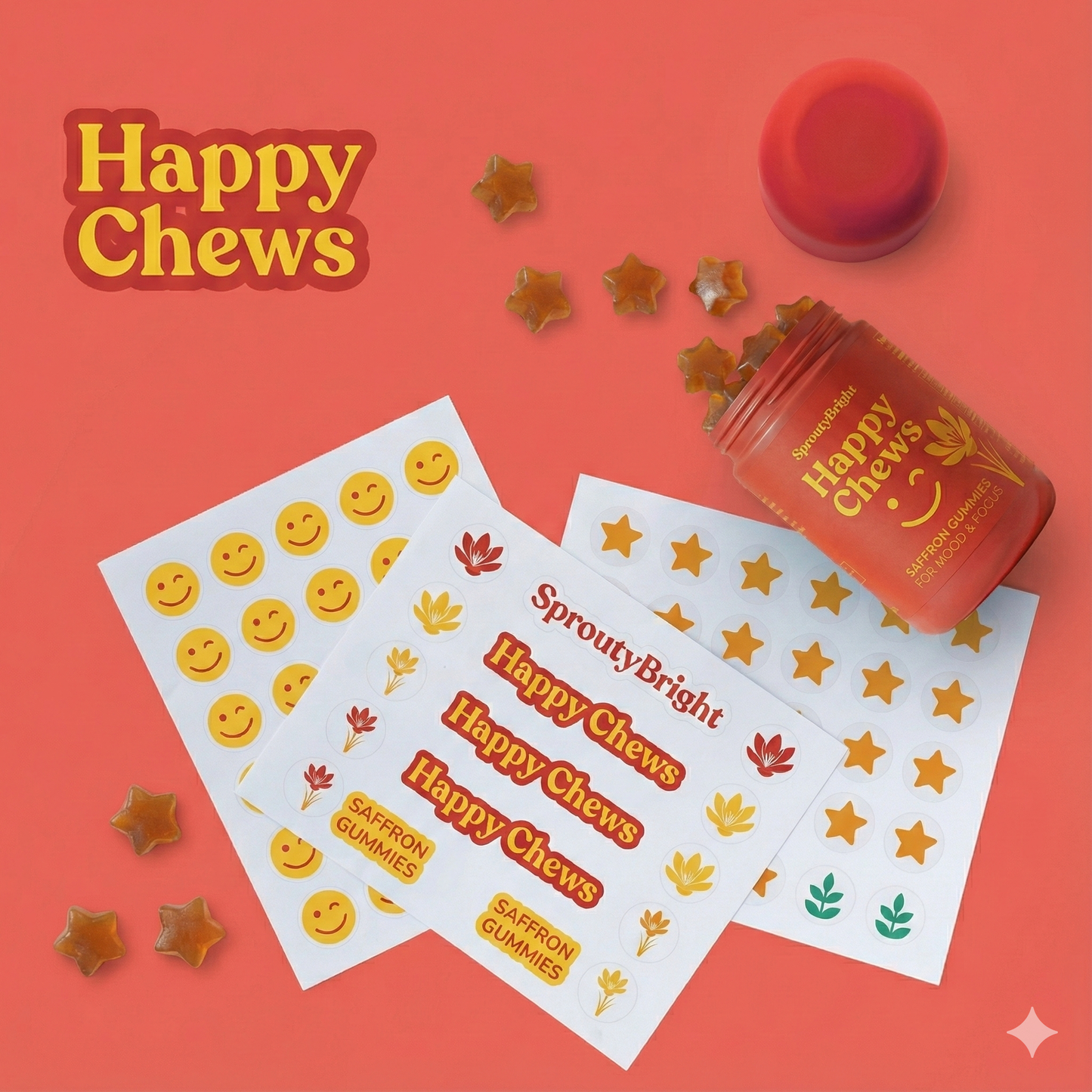 SproutyBright Saffron Gummies for ADHD