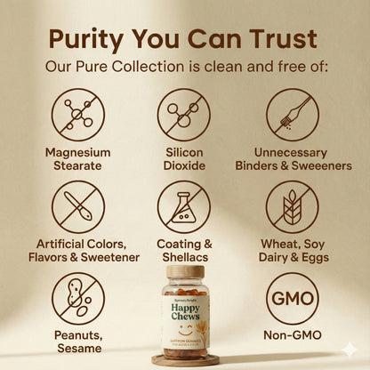 SproutyBright HappyChews Saffron Gummies